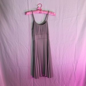 📺 GREY PLEATED DRESS 📺